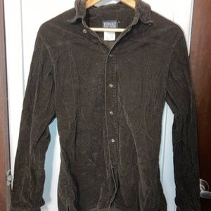 Versace corduroy button down